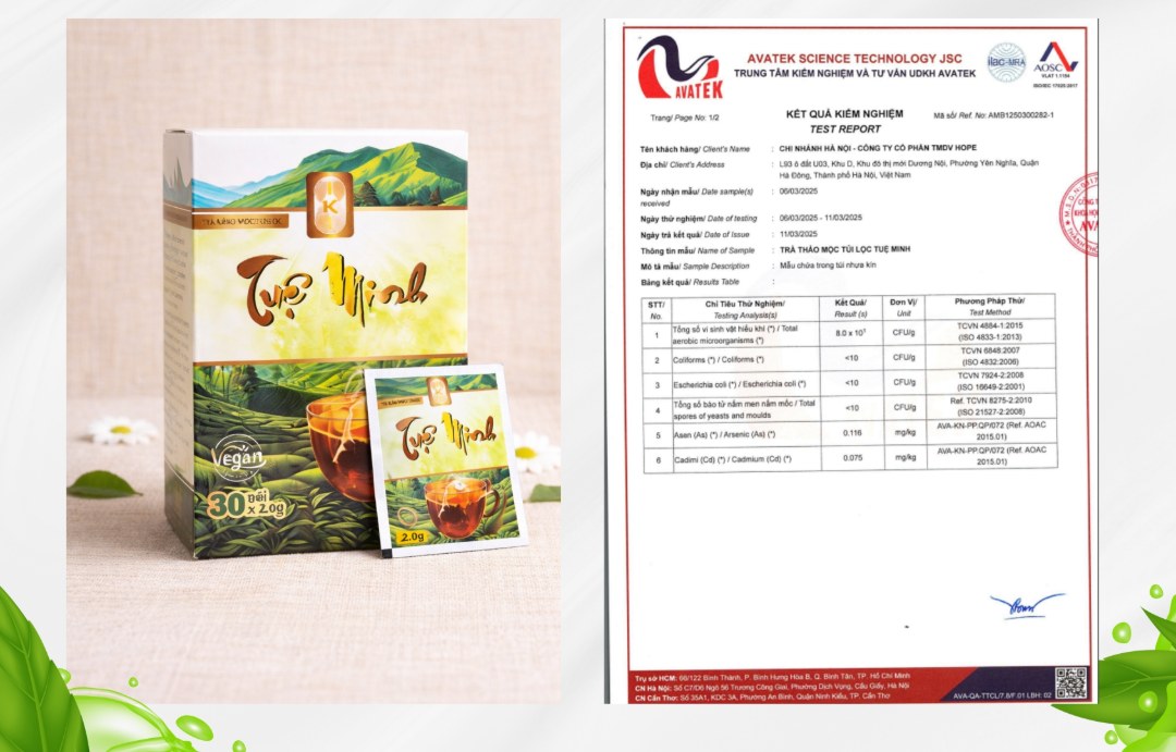 Phiếu kiểm nghiệm chất lượng